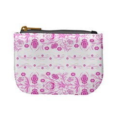 Pink Flowers Mini Coin Purse