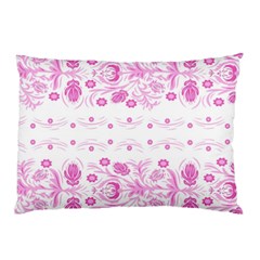 Pink Flowers Pillow Case (two Sides) by Eskimos