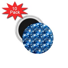 Star Hexagon Deep Blue Light 1 75  Magnets (10 Pack) 