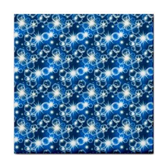 Star Hexagon Deep Blue Light Face Towel by Dutashop