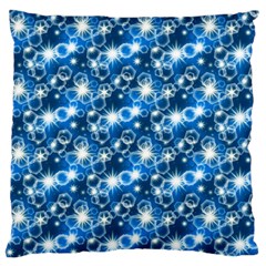 Star Hexagon Deep Blue Light Large Flano Cushion Case (one Side)