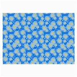 Hydrangea Blue Glitter Round Large Glasses Cloth (2 Sides) Front