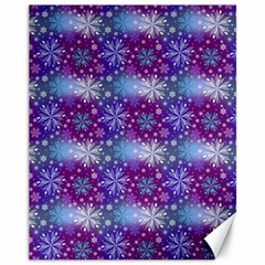 Snow Blue Purple Tulip Canvas 11  X 14  by Dutashop