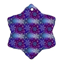 Snow Blue Purple Tulip Ornament (snowflake)