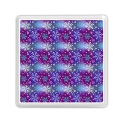 Snow Blue Purple Tulip Memory Card Reader (square)