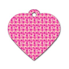 Heart Pink Dog Tag Heart (one Side) by Dutashop