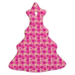 Heart Pink Christmas Tree Ornament (two Sides) by Dutashop