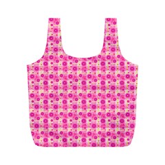 Heart Pink Full Print Recycle Bag (m) by Dutashop