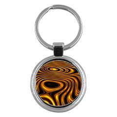 Wave Abstract Lines Key Chain (round)