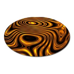 Wave Abstract Lines Oval Magnet