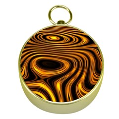 Wave Abstract Lines Gold Compasses by Dutashop