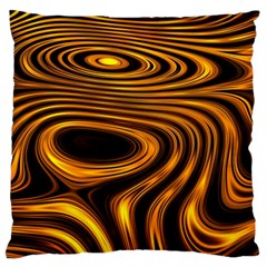 Wave Abstract Lines Large Flano Cushion Case (one Side)