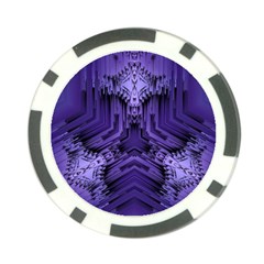 Mandala Neon Poker Chip Card Guard