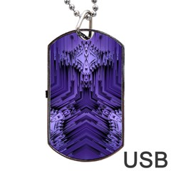 Mandala Neon Dog Tag Usb Flash (one Side)