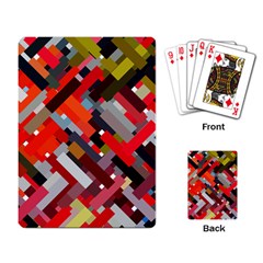 Maze Abstract Texture Rainbow Playing Cards Single Design (rectangle)