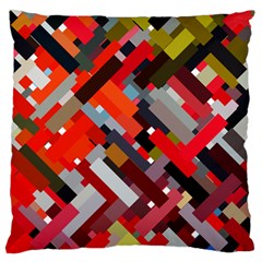 Maze Abstract Texture Rainbow Large Cushion Case (one Side)