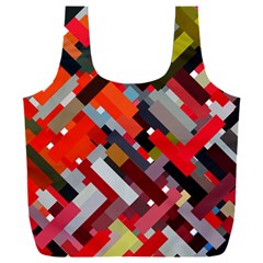 Maze Abstract Texture Rainbow Full Print Recycle Bag (xxl) by Dutashop
