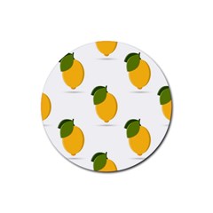 Lemon Fruit Rubber Coaster (round) 