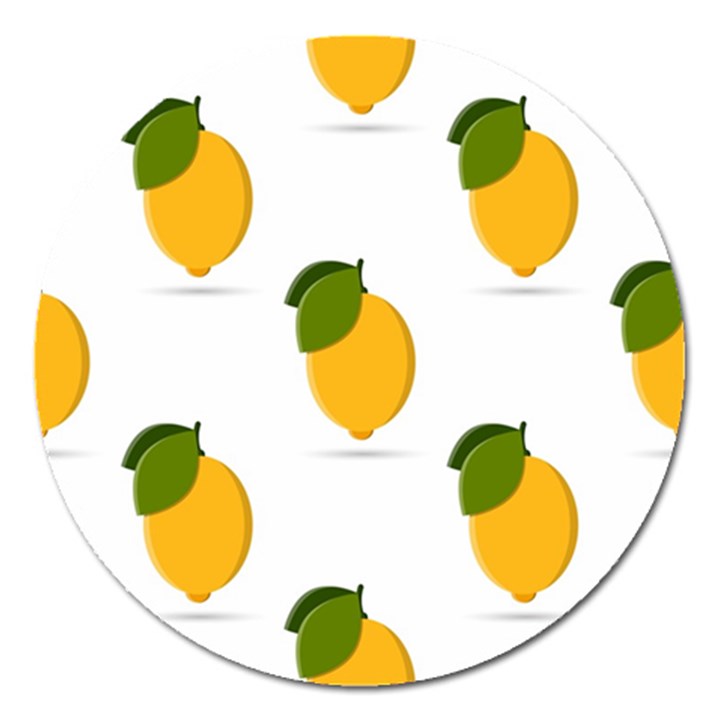 Lemon Fruit Magnet 5  (Round)