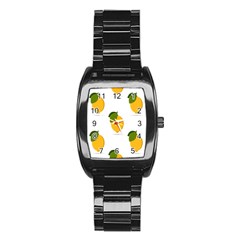 Lemon Fruit Stainless Steel Barrel Watch