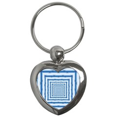 Metallic Blue Shiny Reflective Key Chain (heart)
