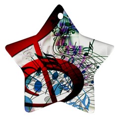 Music Treble Clef Sound Ornament (star)