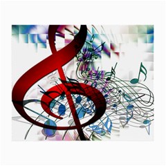 Music Treble Clef Sound Small Glasses Cloth (2 Sides) by Dutashop