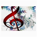 Music Treble Clef Sound Large Glasses Cloth Front