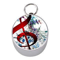 Music Treble Clef Sound Mini Silver Compasses