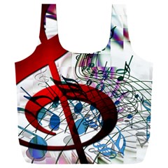 Music Treble Clef Sound Full Print Recycle Bag (xxl) by Dutashop