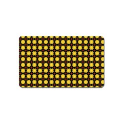 Yellow Pattern Green Magnet (name Card)