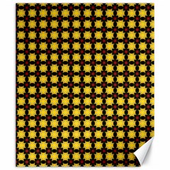 Yellow Pattern Green Canvas 20  X 24 