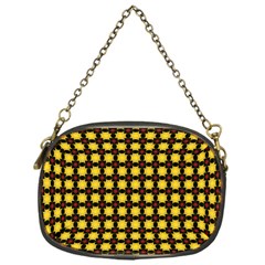 Yellow Pattern Green Chain Purse (one Side) by Dutashop
