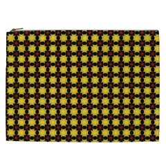 Yellow Pattern Green Cosmetic Bag (xxl)