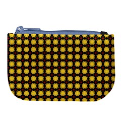 Yellow Pattern Green Large Coin Purse