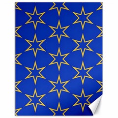 Star Pattern Blue Gold Canvas 18  X 24 