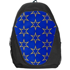 Star Pattern Blue Gold Backpack Bag