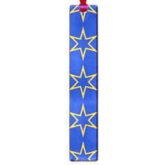 Star Pattern Blue Gold Large Book Marks by Dutashop