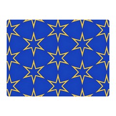 Star Pattern Blue Gold Double Sided Flano Blanket (mini) 