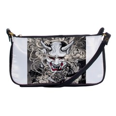 Samurai Oni Mask Shoulder Clutch Bag by Saga96
