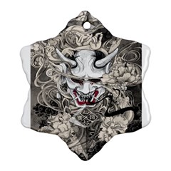 Samurai Oni Mask Ornament (snowflake)