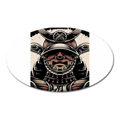 Samurai Oni Mask Oval Magnet by Saga96