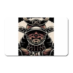 Samurai Oni Mask Magnet (rectangular) by Saga96