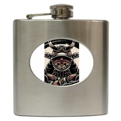 Samurai Oni Mask Hip Flask (6 Oz)