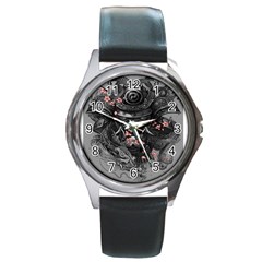 Samurai Oni Mask Round Metal Watch by Saga96