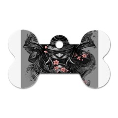 Samurai Oni Mask Dog Tag Bone (two Sides) by Saga96