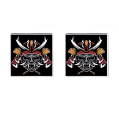 Samurai Oni Mask Cufflinks (square)