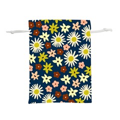 Floral Abstract Vector Seamless Pattern With Chamomile And Alpine Flowers In Minimalistic Style  Hand-drawn Botanical Repeated Background   Lightweight Drawstring Pouch (s)