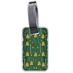 Guitars In The Most Beautiful Landscape Of Fantasy And Sakura Luggage Tag (two Sides) by pepitasart