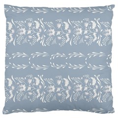 Fantasy Flowers Large Flano Cushion Case (one Side)